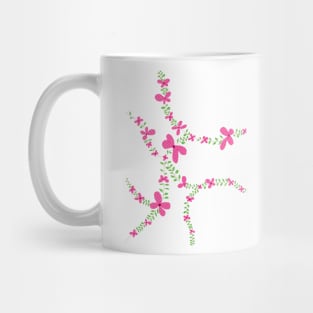 Pink flowers girl Mug